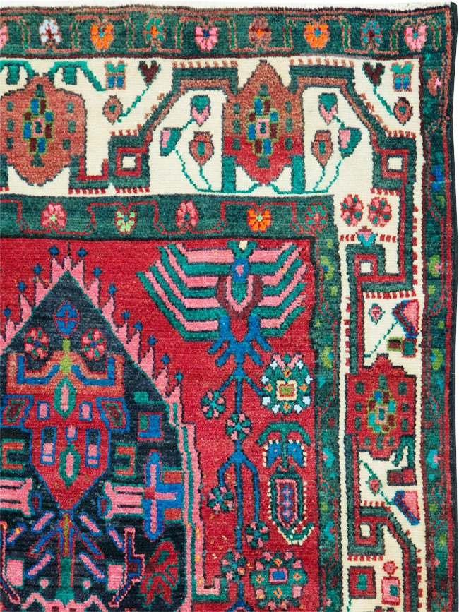 Vintage Persian Hamadan Accent Rug, No.27937 - Galerie Shabab