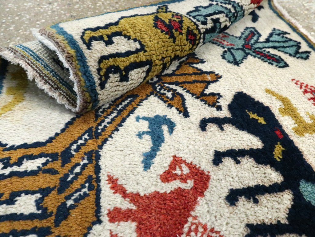 Vintage Turkish Anatolian Pictorial Rug, No.27940 - Galerie Shabab