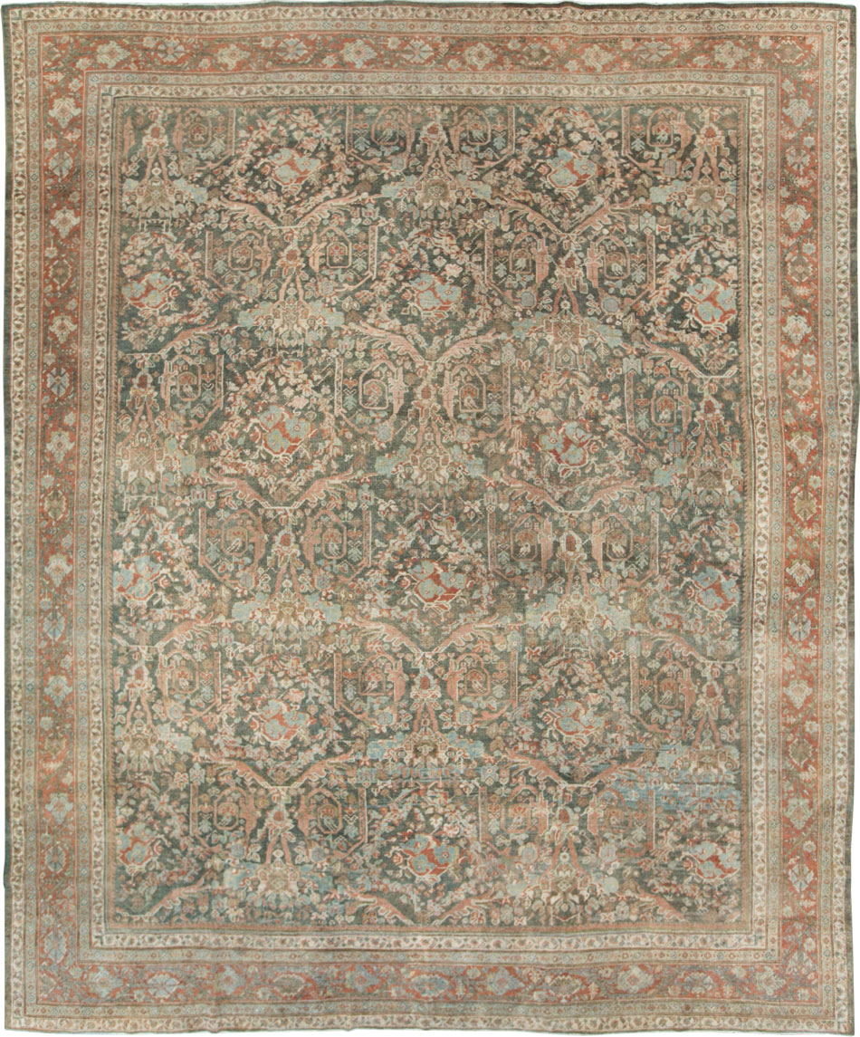 Vintage Persian Mahal Room Size Carpet, No.27942 - Galerie Shabab