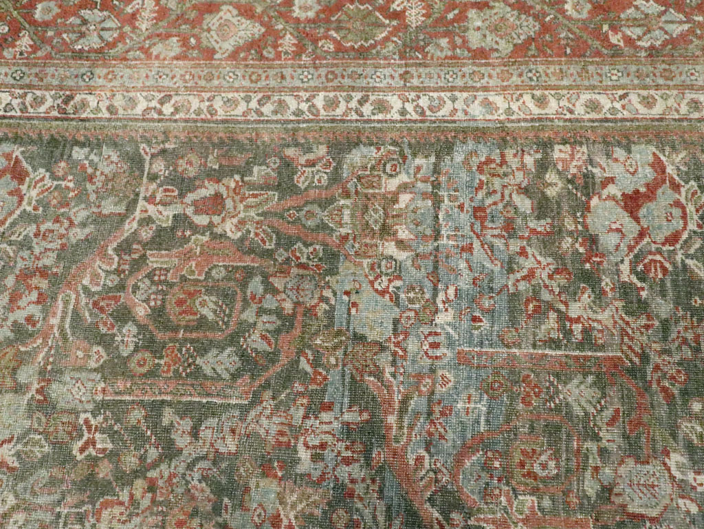 Vintage Persian Mahal Room Size Carpet, No.27942 - Galerie Shabab