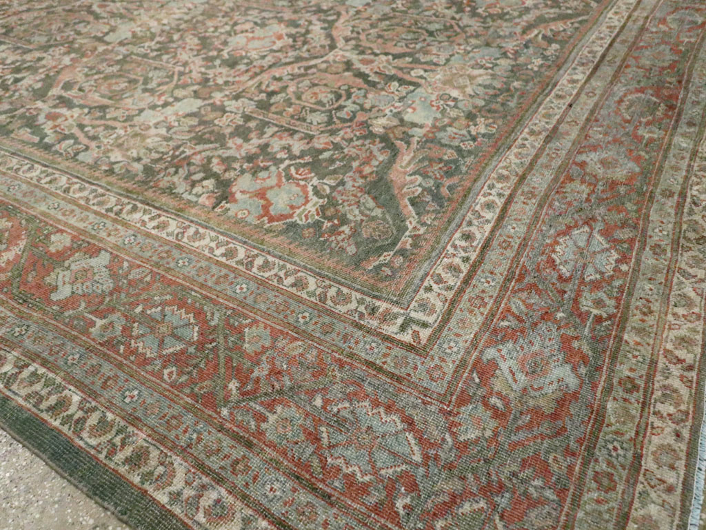 Vintage Persian Mahal Room Size Carpet, No.27942 - Galerie Shabab