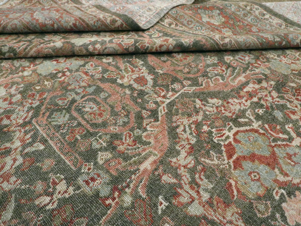 Vintage Persian Mahal Room Size Carpet, No.27942 - Galerie Shabab