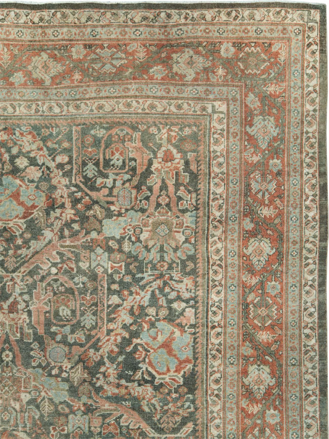 Vintage Persian Mahal Room Size Carpet, No.27942 - Galerie Shabab