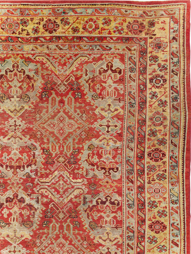 Antique Turkish Oushak Large Room Size Carpet, No.27944 - Galerie Shabab
