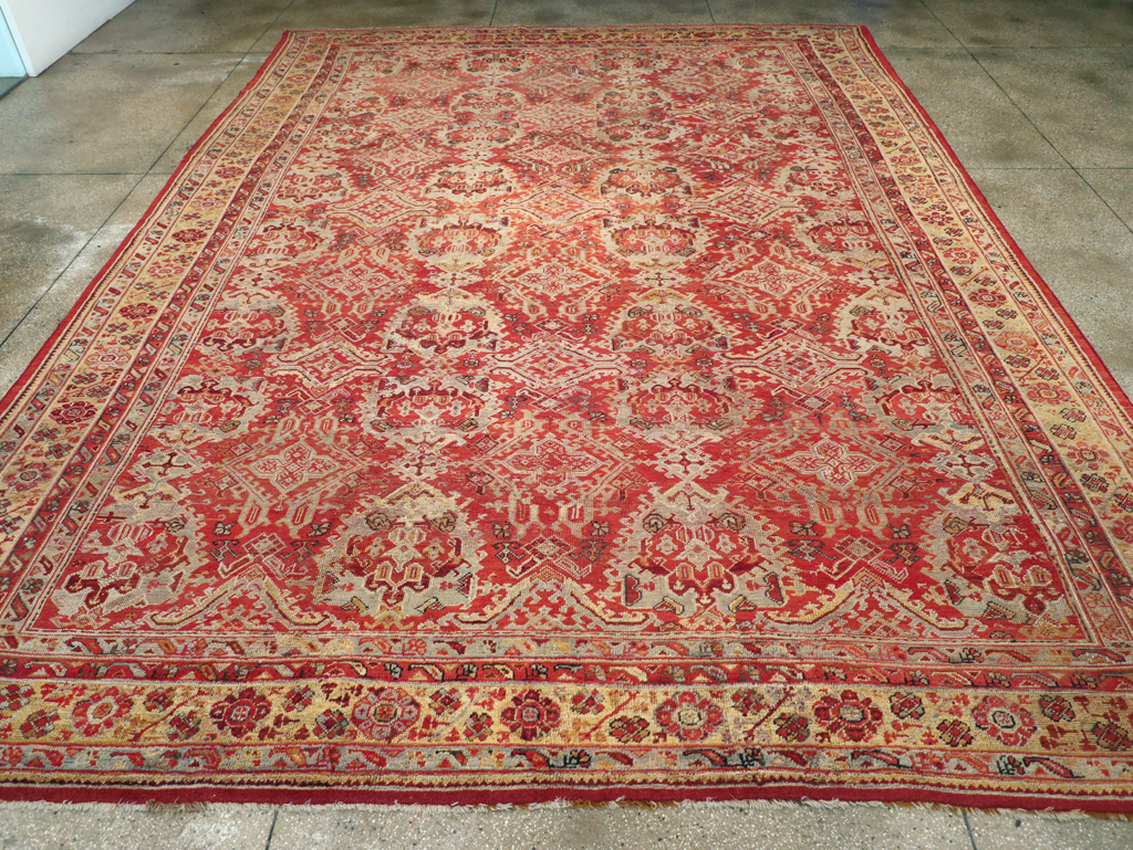 Antique Turkish Oushak Large Room Size Carpet, No.27944 - Galerie Shabab