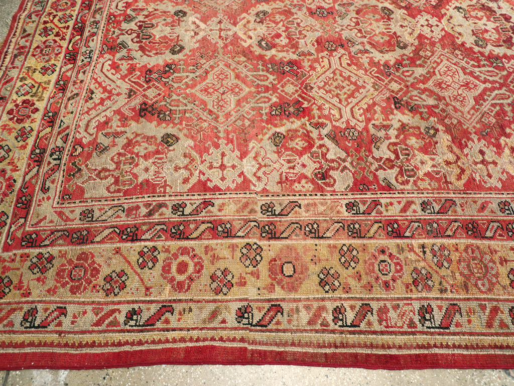 Antique Turkish Oushak Large Room Size Carpet, No.27944 - Galerie Shabab
