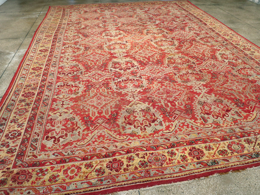 Antique Turkish Oushak Large Room Size Carpet, No.27944 - Galerie Shabab