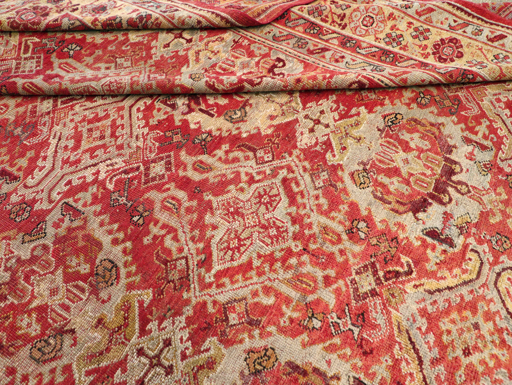 Antique Turkish Oushak Large Room Size Carpet, No.27944 - Galerie Shabab