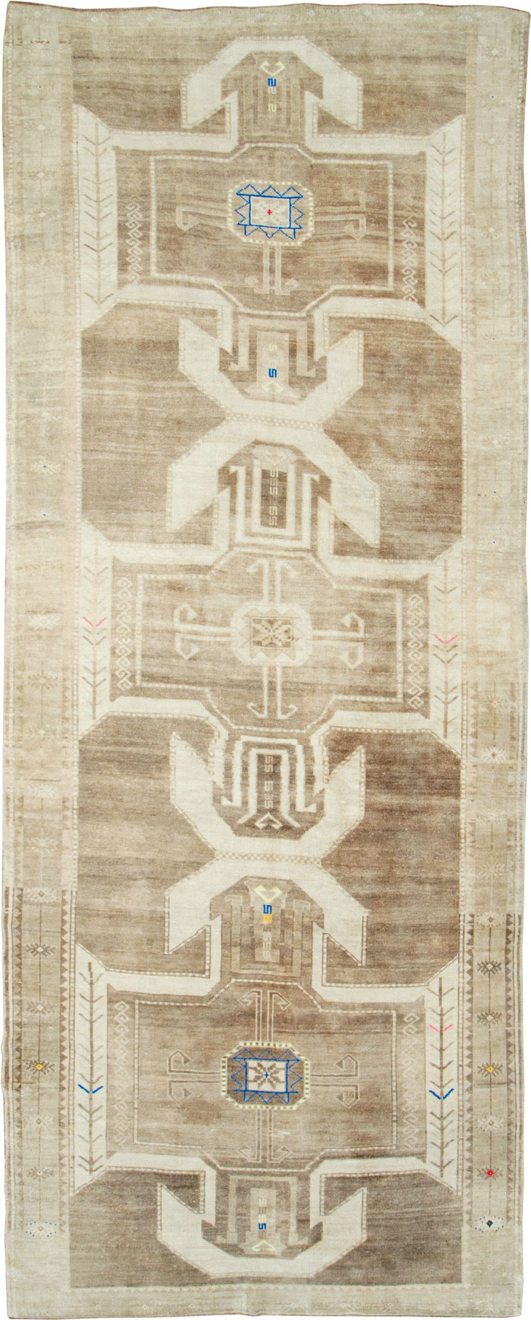 Vintage Turkish Oushak Rug, No.27947 - Galerie Shabab