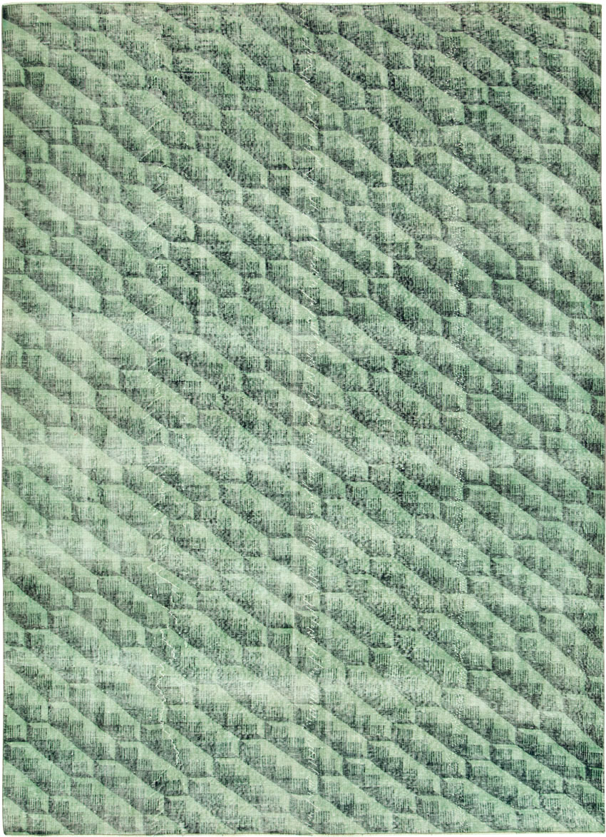 Vintage Turkish Deco Carpet, No.27957 - Galerie Shabab