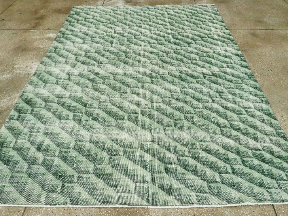 Vintage Turkish Deco Carpet, No.27957 - Galerie Shabab