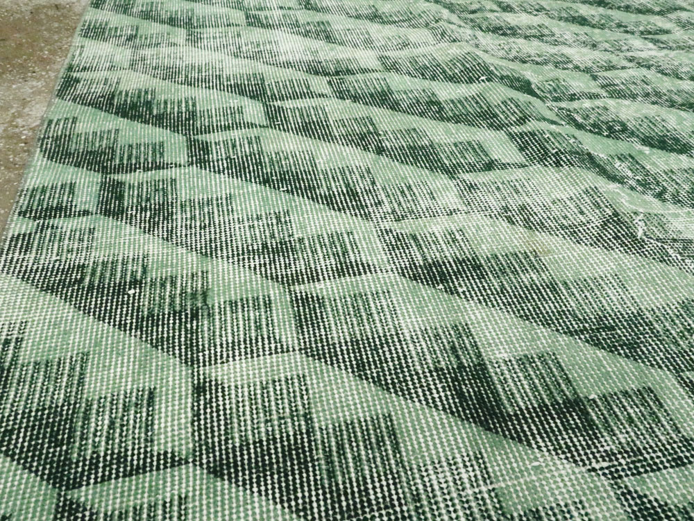 Vintage Turkish Deco Carpet, No.27957 - Galerie Shabab