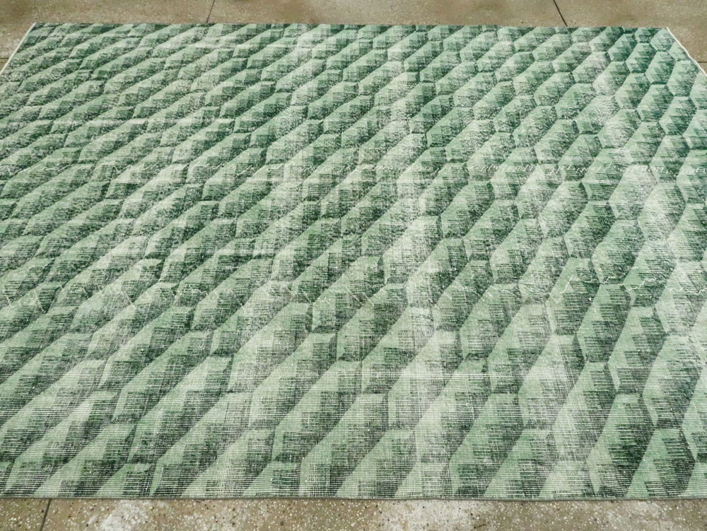 Vintage Turkish Deco Carpet, No.27957 - Galerie Shabab