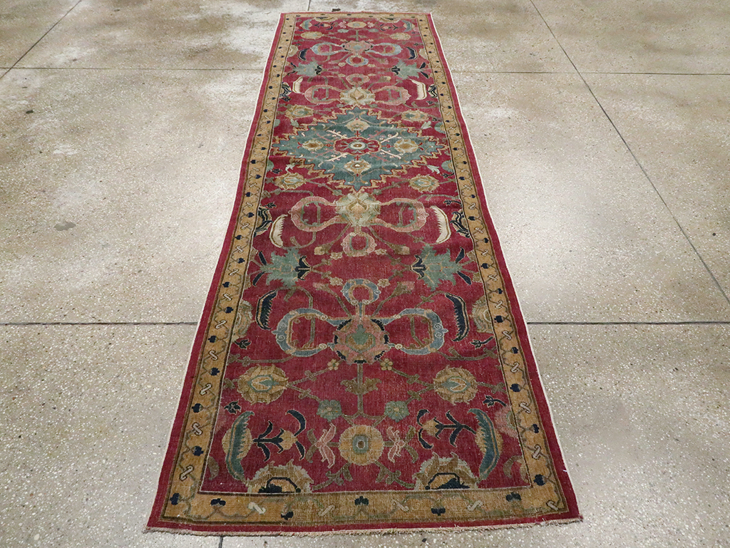 17th Century Antique Indo-Persian Isfahan Runner, No.27969 - Galerie Shabab