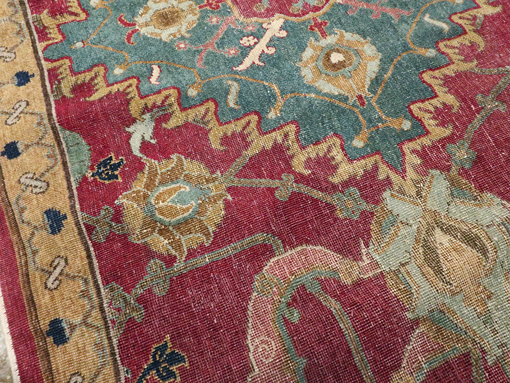 17th Century Antique Indo-Persian Isfahan Runner, No.27969 - Galerie Shabab