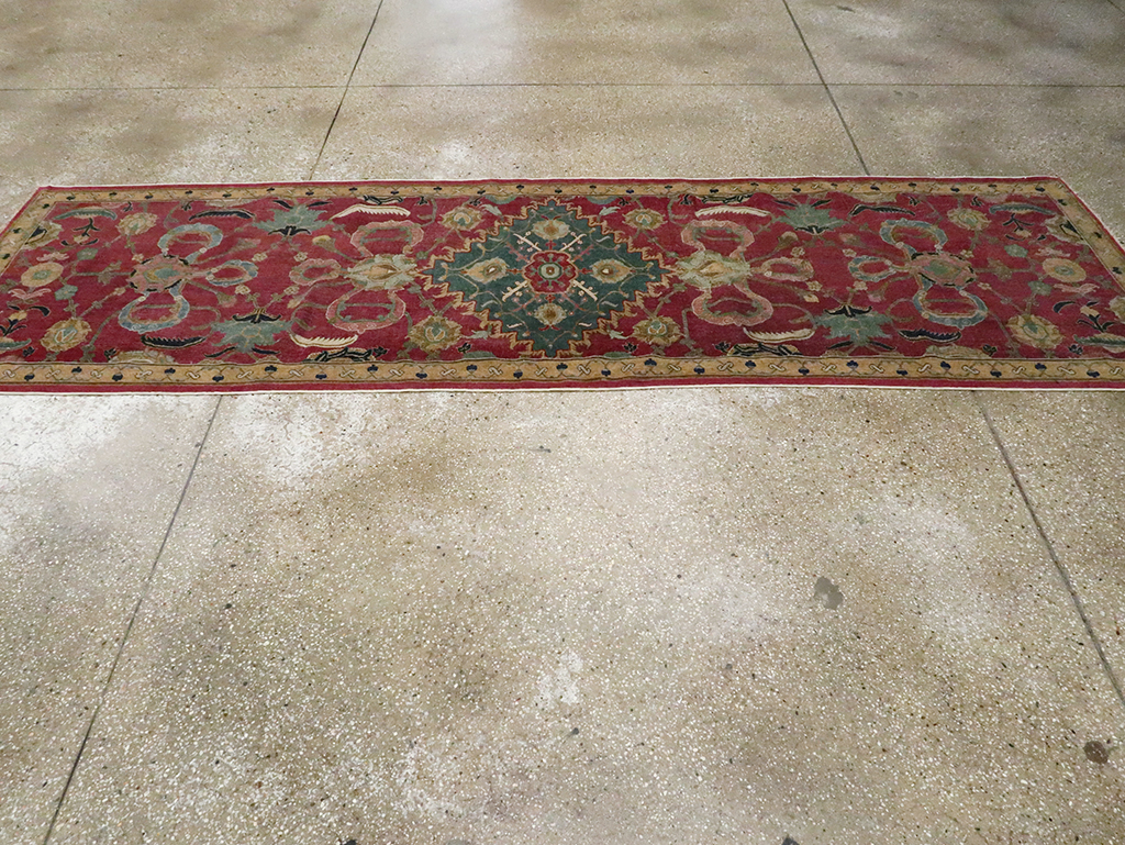 17th Century Antique Indo-Persian Isfahan Runner, No.27969 - Galerie Shabab