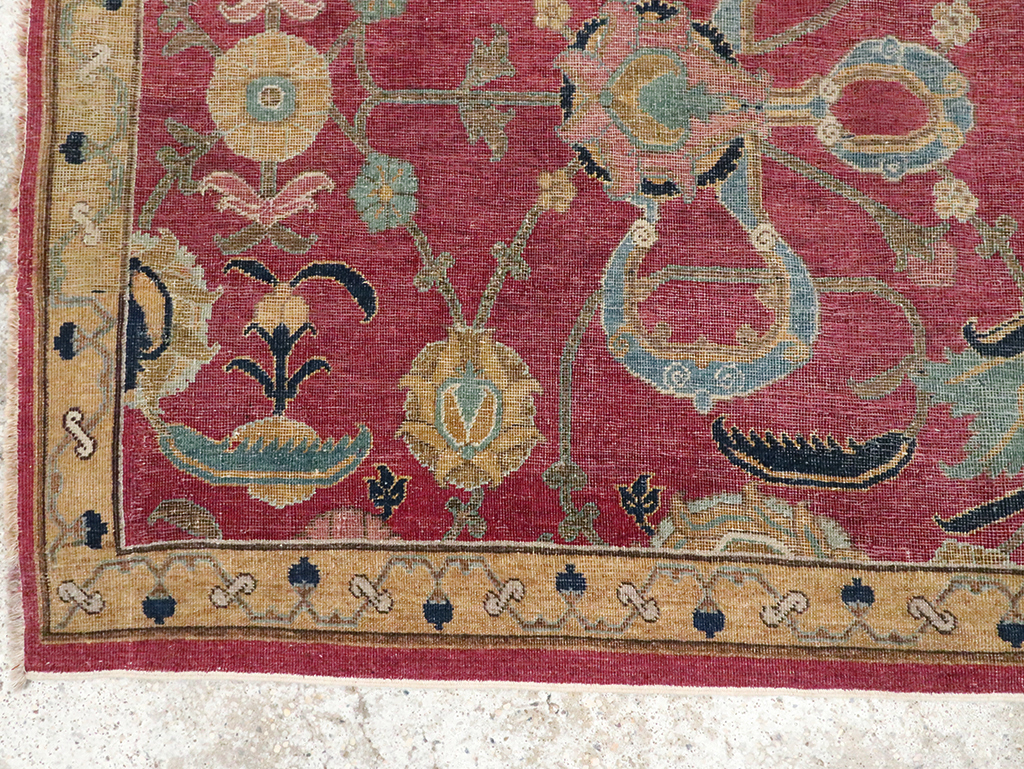 17th Century Antique Indo-Persian Isfahan Runner, No.27969 - Galerie Shabab