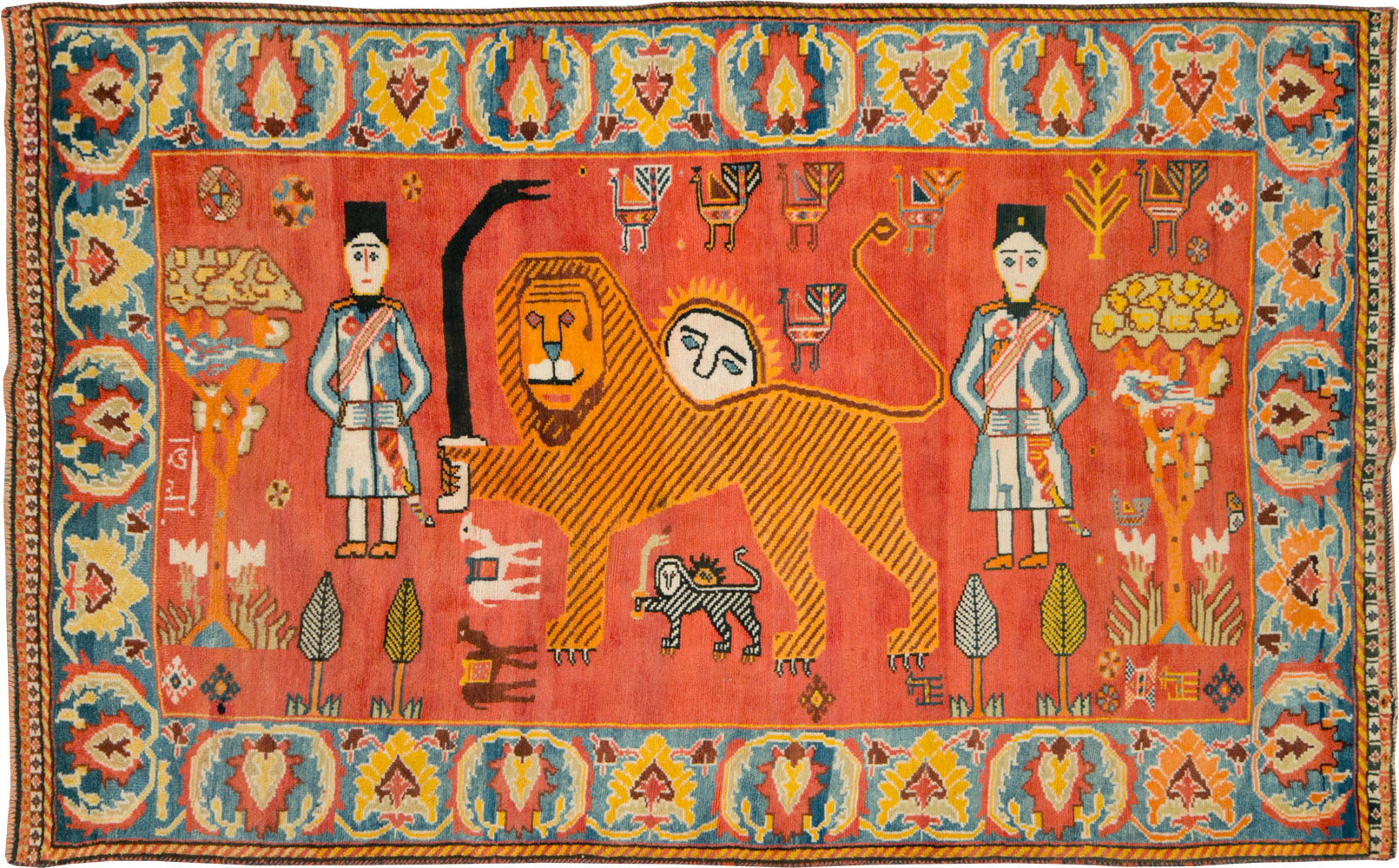 Vintage Persian Gabbeh Pictorial Rug, No.27971 - Galerie Shabab
