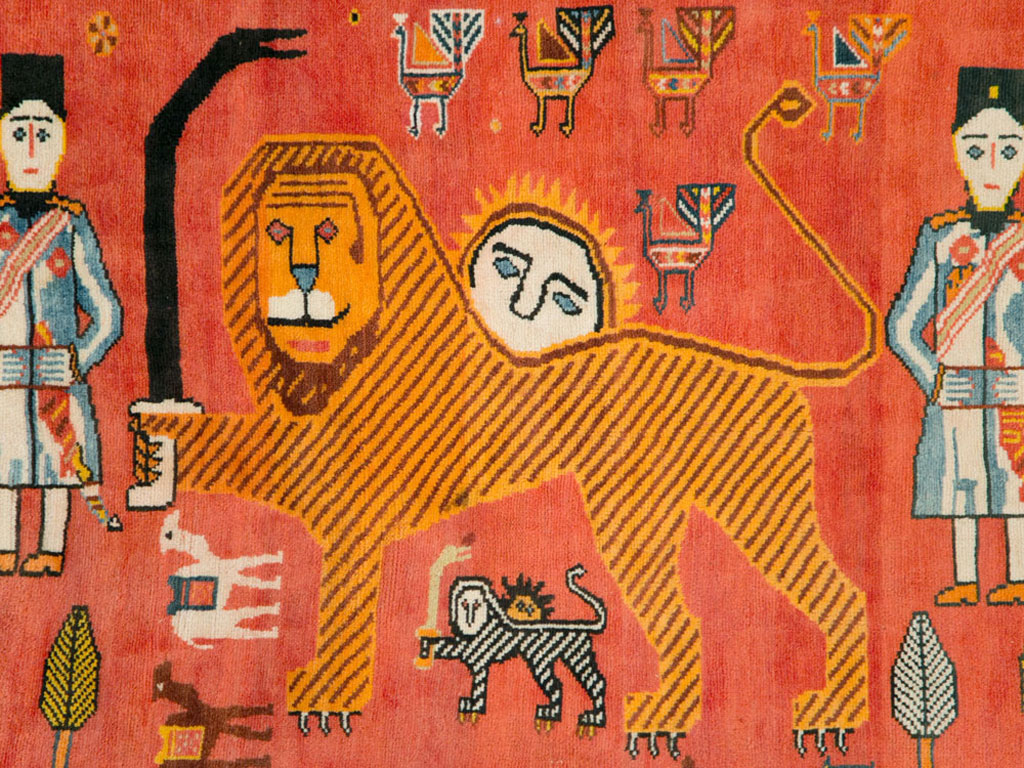 Vintage Persian Gabbeh Pictorial Rug, No.27971 - Galerie Shabab