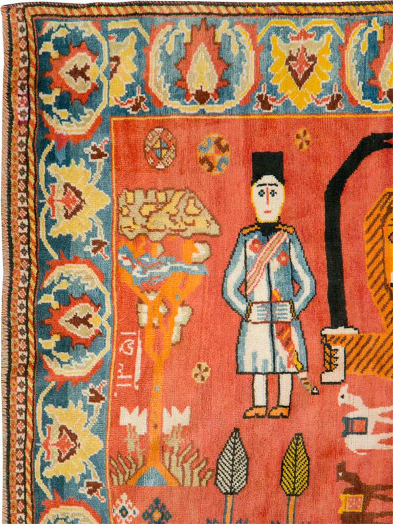 Vintage Persian Gabbeh Pictorial Rug, No.27971 - Galerie Shabab