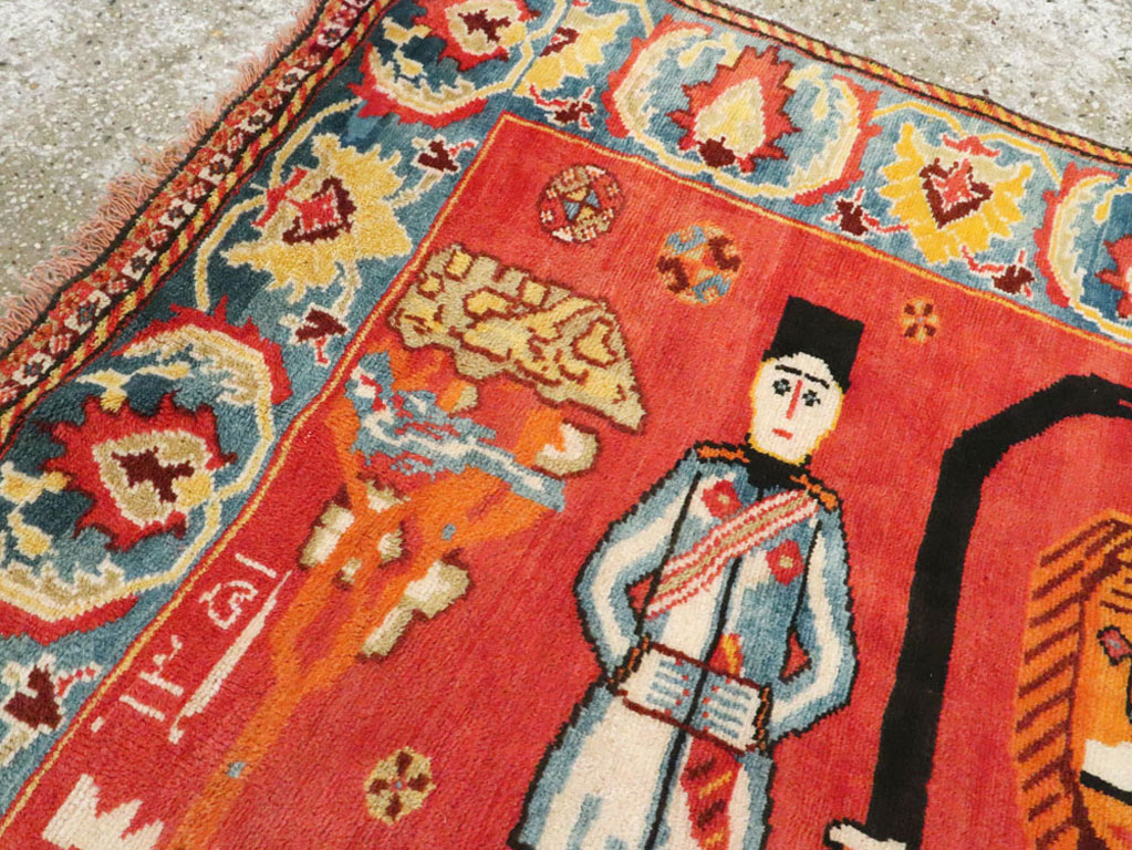 Vintage Persian Gabbeh Pictorial Rug, No.27971 - Galerie Shabab