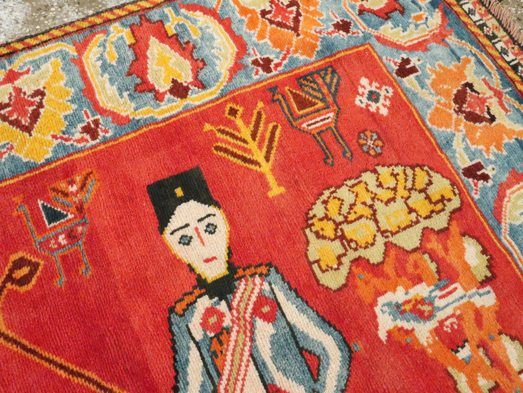 Vintage Persian Gabbeh Pictorial Rug, No.27971 - Galerie Shabab