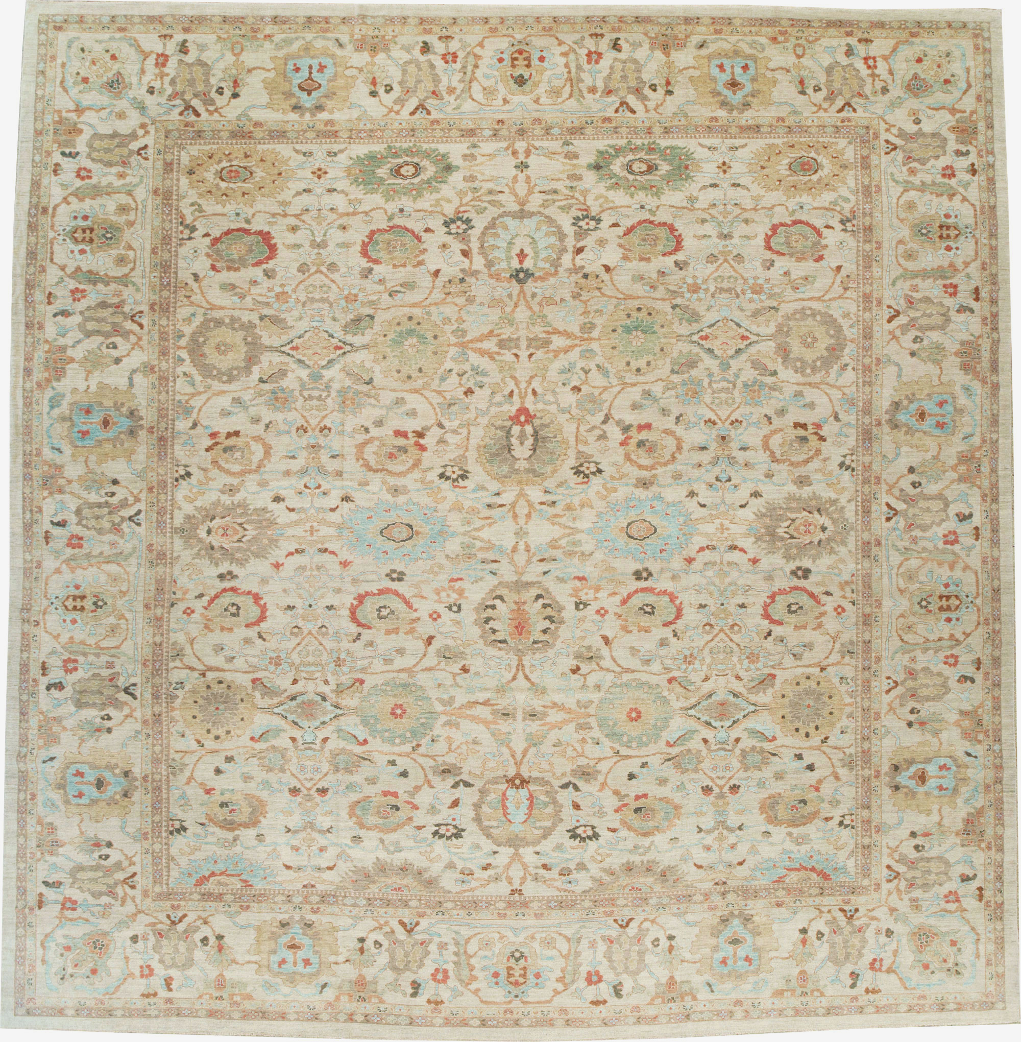 Modern Persian Sultanabad Oversize Square Carpet, No.27972 - Galerie Shabab