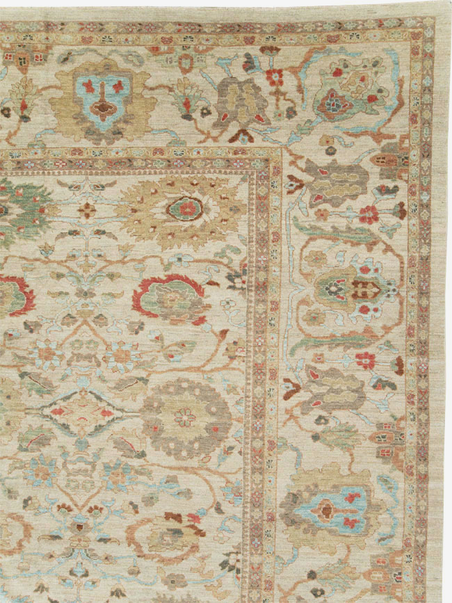 Modern Persian Sultanabad Oversize Square Carpet, No.27972 - Galerie Shabab