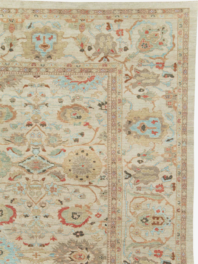 Modern Persian Sultanabad Oversize Square Carpet, No.27972 - Galerie Shabab