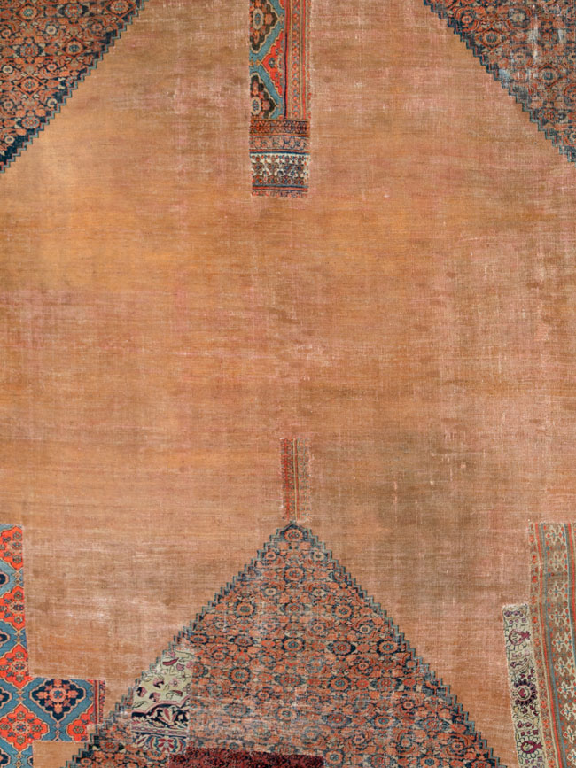 Antique Persian Mashad Patchwork Style Oversize Carpet, No.27974 - Galerie Shabab