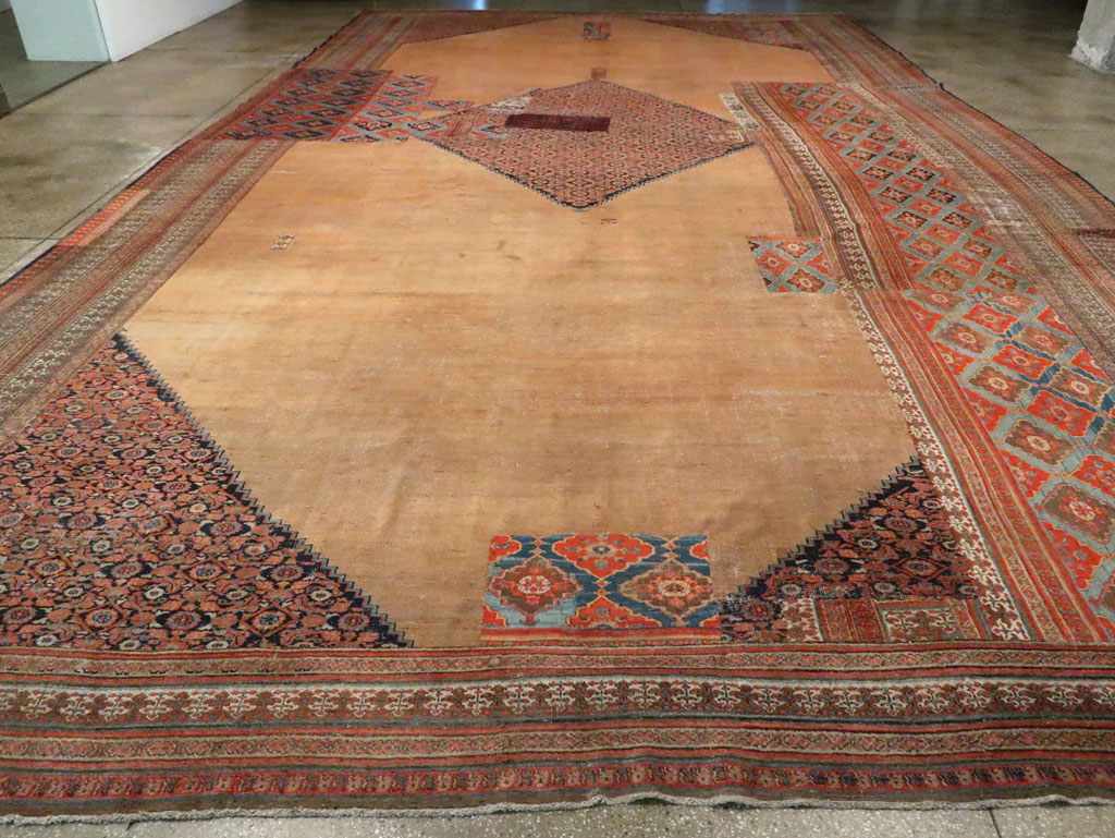 Antique Persian Mashad Patchwork Style Oversize Carpet, No.27974 - Galerie Shabab