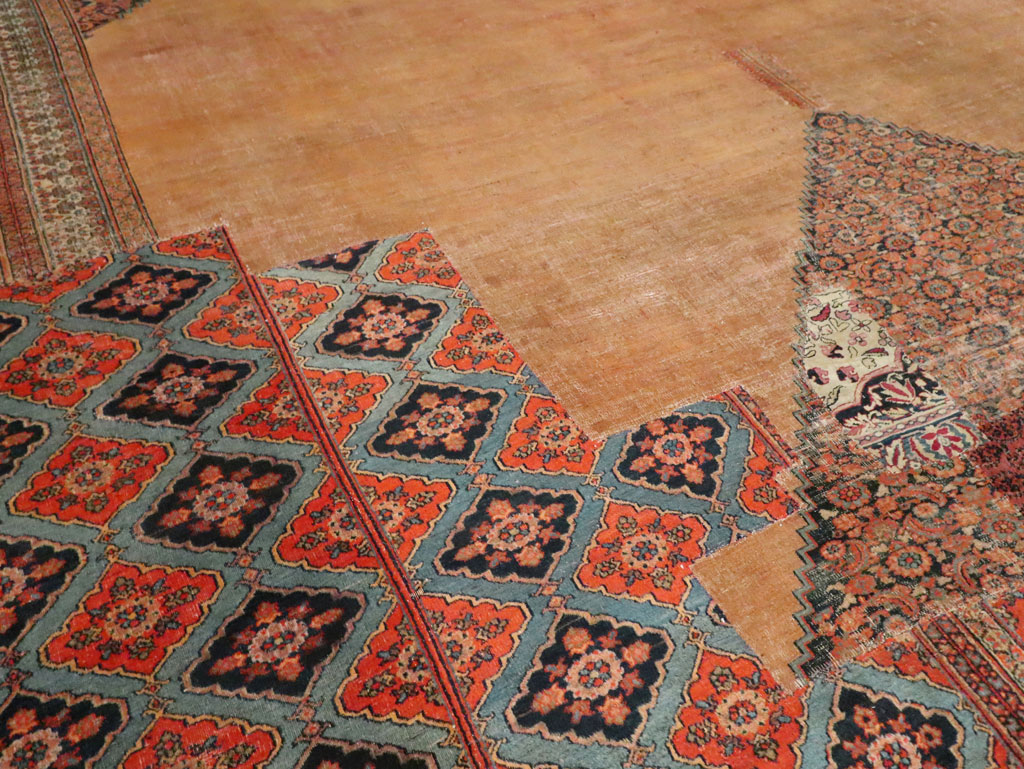 Antique Persian Mashad Patchwork Style Oversize Carpet, No.27974 - Galerie Shabab