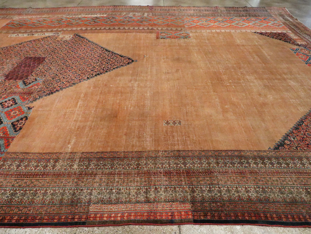 Antique Persian Mashad Patchwork Style Oversize Carpet, No.27974 - Galerie Shabab
