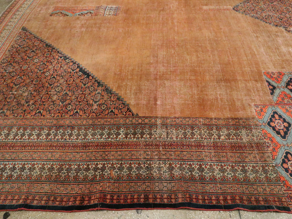 Antique Persian Mashad Patchwork Style Oversize Carpet, No.27974 - Galerie Shabab