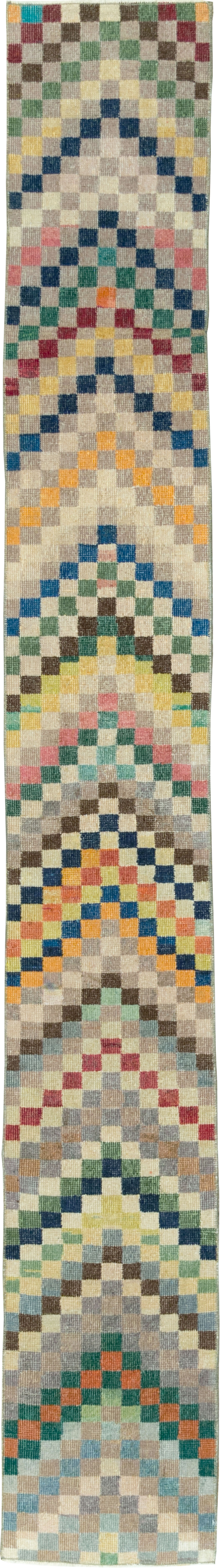 Vintage Anatolian Deco Style Runner, No.27982 - Galerie Shabab