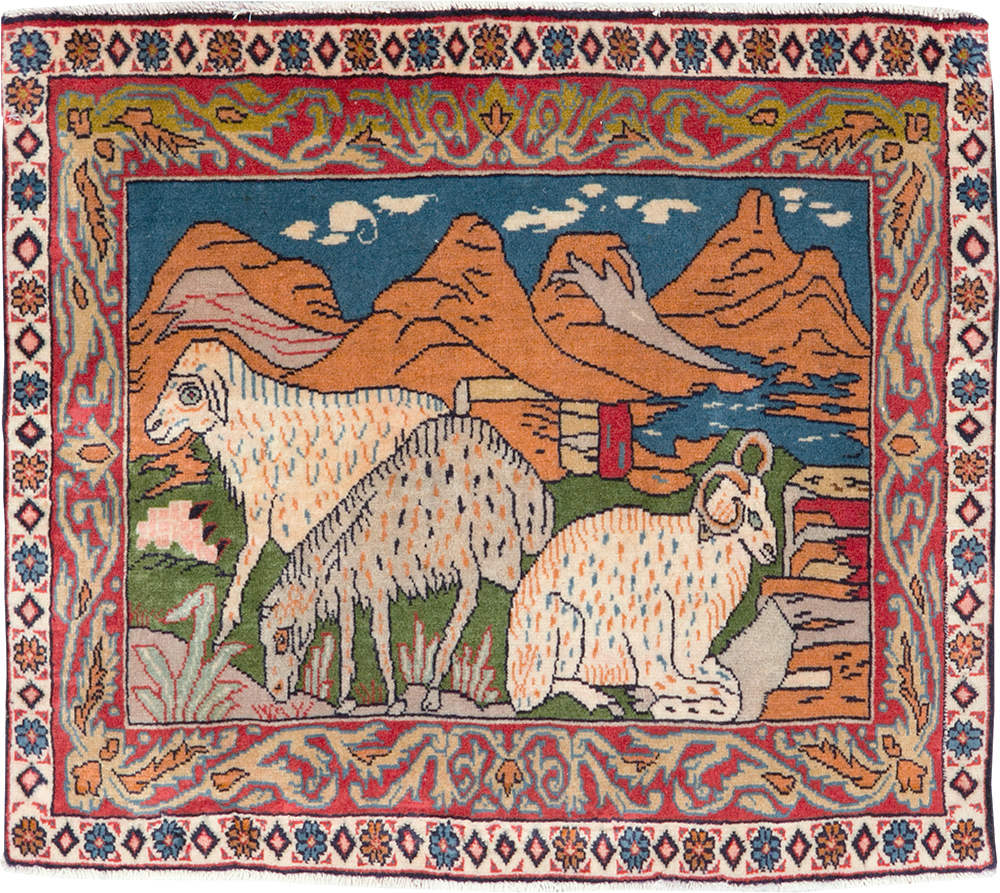 Vintage Persian Sarouk Rug, No.27988 - Galerie Shabab