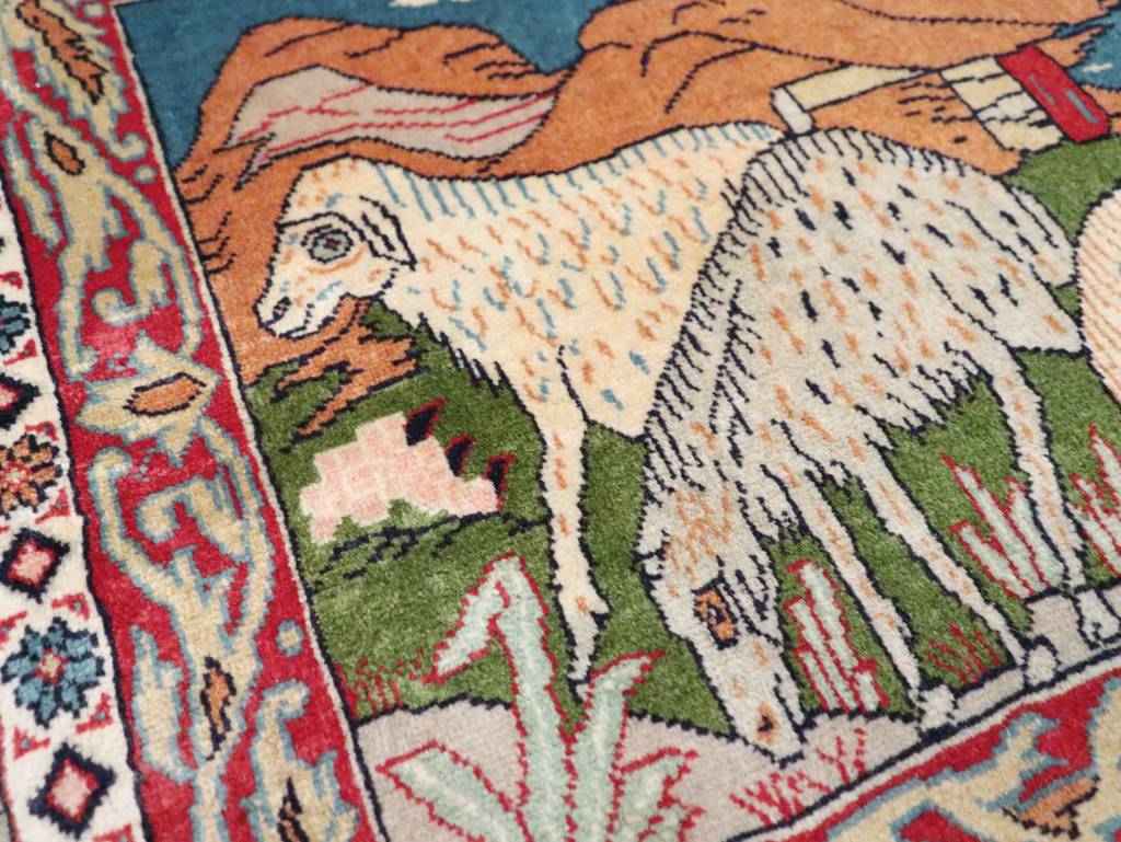 Vintage Persian Sarouk Rug, No.27988 - Galerie Shabab