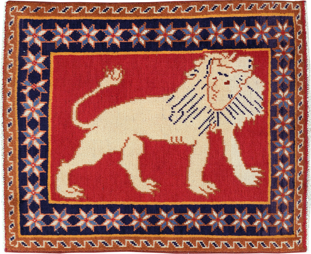 Vintage Persian Tabriz Pictorial Rug (Pair: 5 of 6), No.27992 - Galerie Shabab