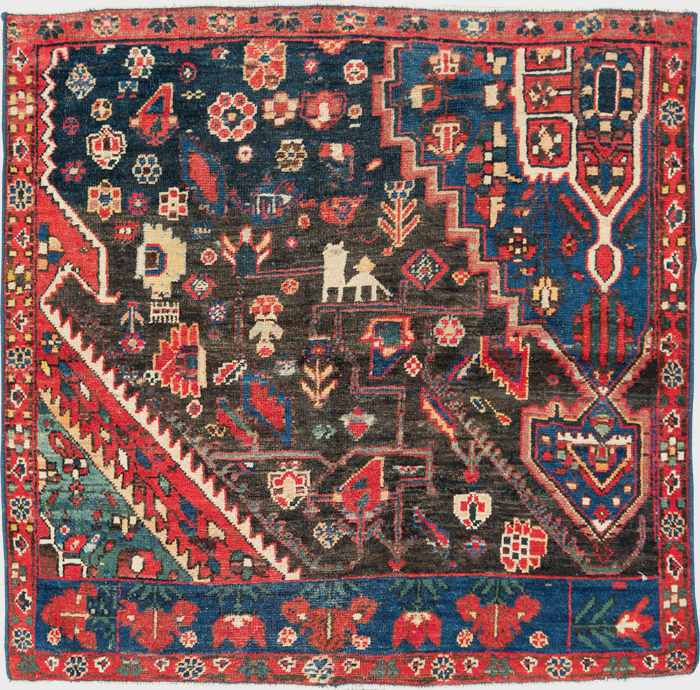 Vintage Persian Afshar Wagireh Rug, No.27997 - Galerie Shabab