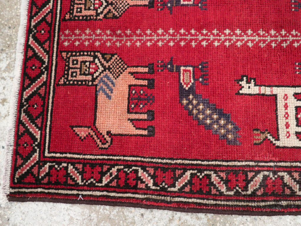 Vintage Persian Baluch Pictorial Rug, No.28001 - Galerie Shabab