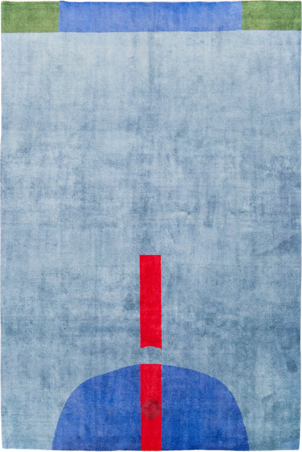 Vintage Persian Art Deco Inspired Mahal Accent Carpet, No.28002 - Galerie Shabab