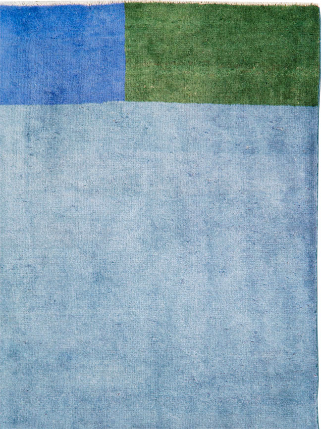 Vintage Persian Art Deco Inspired Mahal Accent Carpet, No.28002 - Galerie Shabab