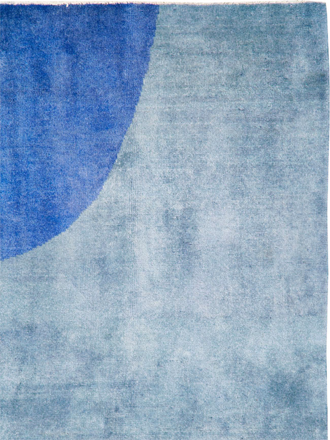 Vintage Persian Art Deco Inspired Mahal Accent Carpet, No.28002 - Galerie Shabab