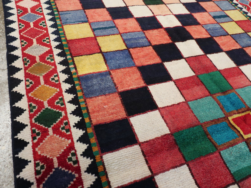 Vintage Persian Gabbeh Accent Rug (Pair: 1 of 2), No.28007 - Galerie Shabab