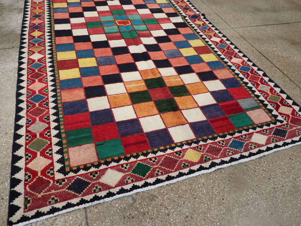 Vintage Persian Gabbeh Accent Rug (Pair: 1 of 2), No.28007 - Galerie Shabab