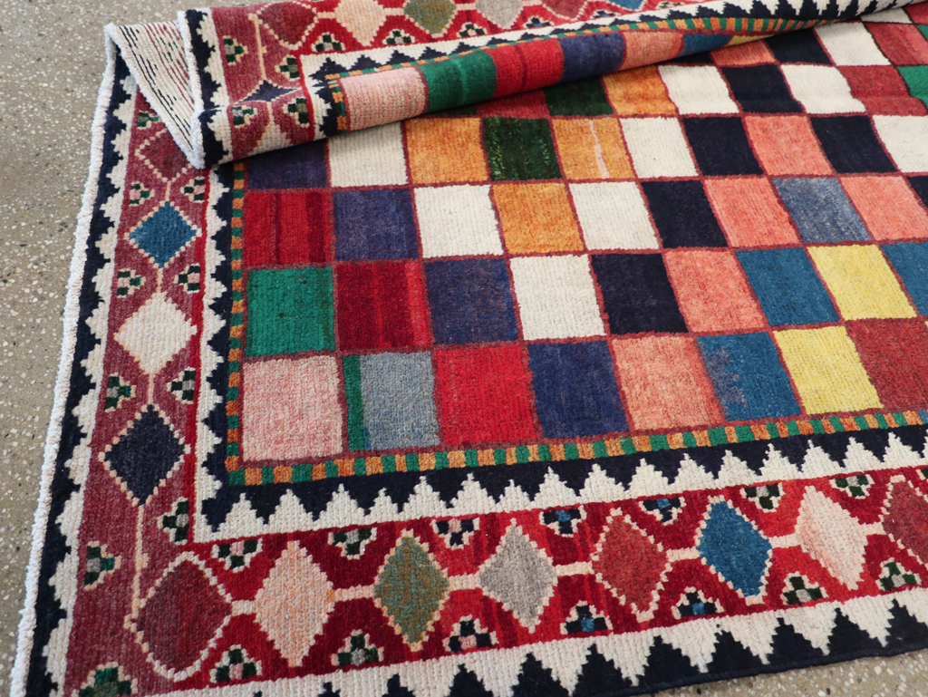 Vintage Persian Gabbeh Accent Rug (Pair: 1 of 2), No.28007 - Galerie Shabab