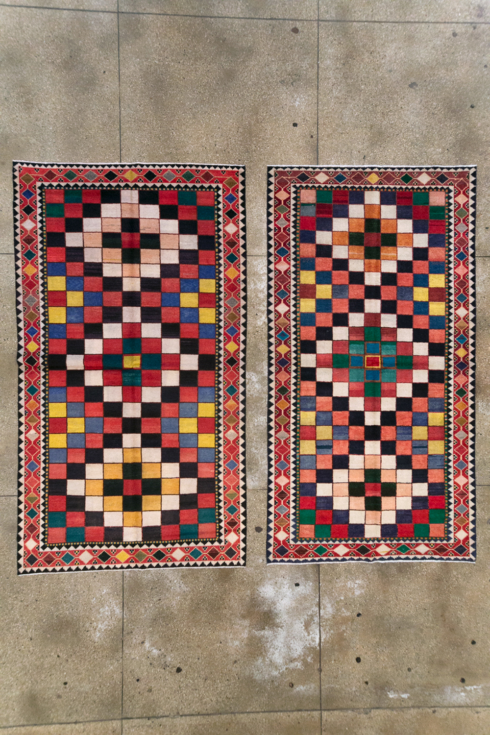 Vintage Persian Gabbeh Accent Rug (Pair: 1 of 2), No.28007 - Galerie Shabab