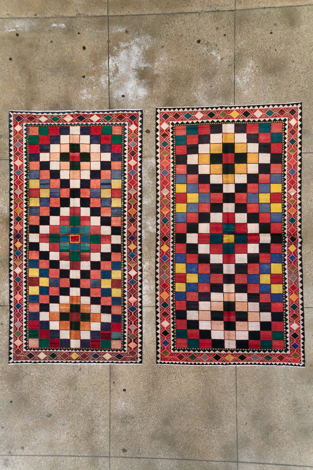 Vintage Persian Gabbeh Accent Rug (Pair: 1 of 2), No.28007 - Galerie Shabab