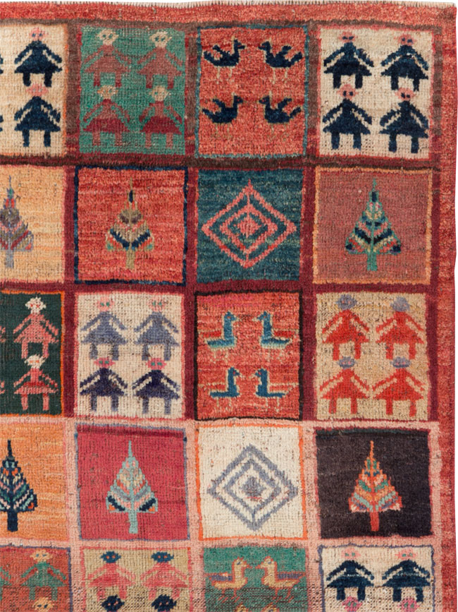 Vintage Persian Gabbeh Rug, No.28010 - Galerie Shabab