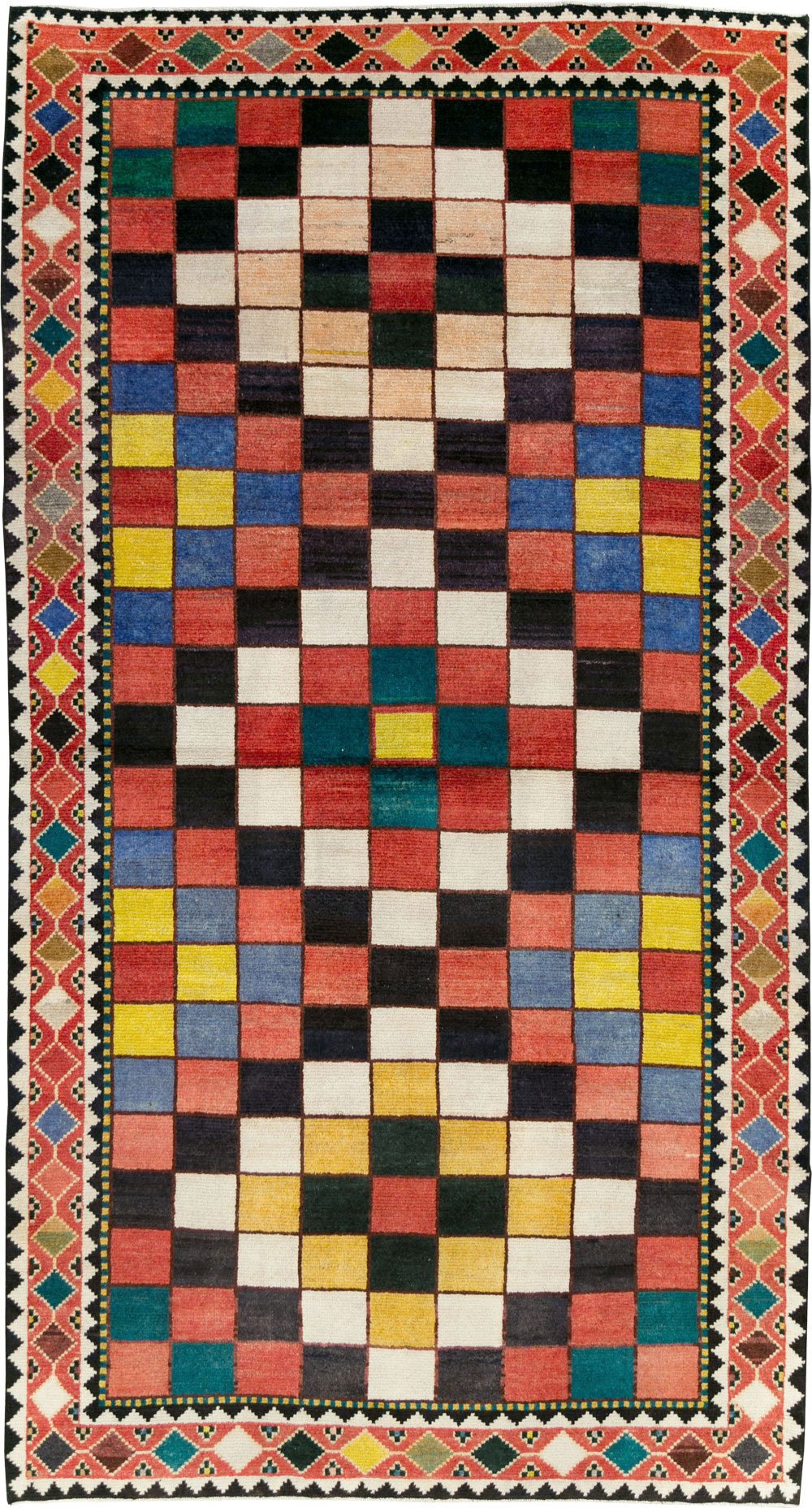 Vintage Persian Gabbeh Accent Rug (Pair: 2 of 2), No.28014 - Galerie Shabab